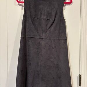 Lysse Aspen Charcoal Gray Microsuede Feel High Neck Tank Dress